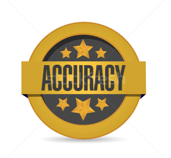gold accuracy seal stamp illustration Stock photo © alexmillos