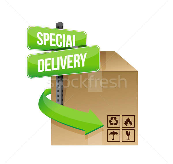 special delivery concept sign Stock photo © alexmillos