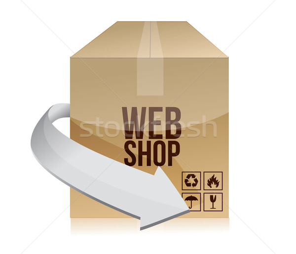 [[stock_photo]]: Web · magasin · boîte · illustration · design · Shopping