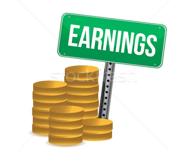 earnings illustration design over white a background Stock photo © alexmillos