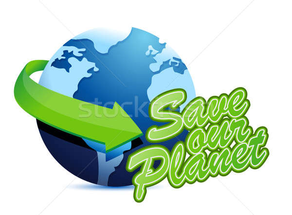 Stock photo: Save the planet, earth globe illustration design