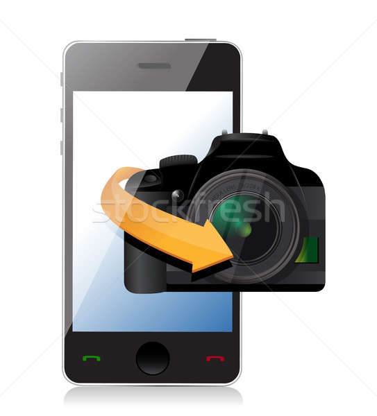 камеры телефон приложение иллюстрация дизайна белый Сток-фото © alexmillos