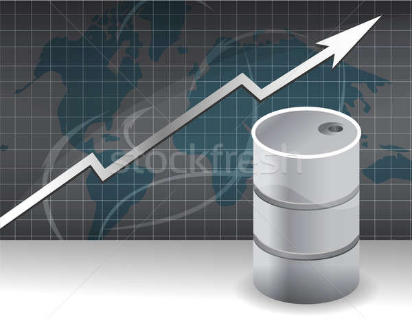 The image of the schedule of a rise in prices for oil Stock photo © alexmillos
