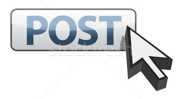 Stock photo: post button and arrow cursor illustration design