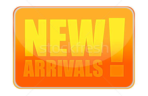 Nieuwe oranje teken illustratie ontwerp witte Stockfoto © alexmillos