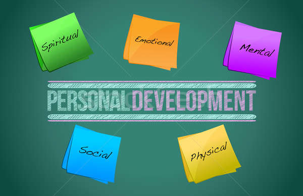 Personal development management business strategy concept diagra Stock photo © alexmillos