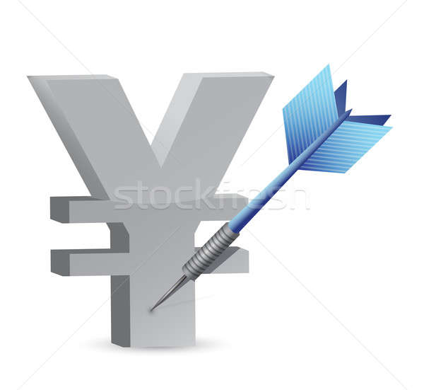 Cible yen monnaie illustration design signe [[stock_photo]] © alexmillos