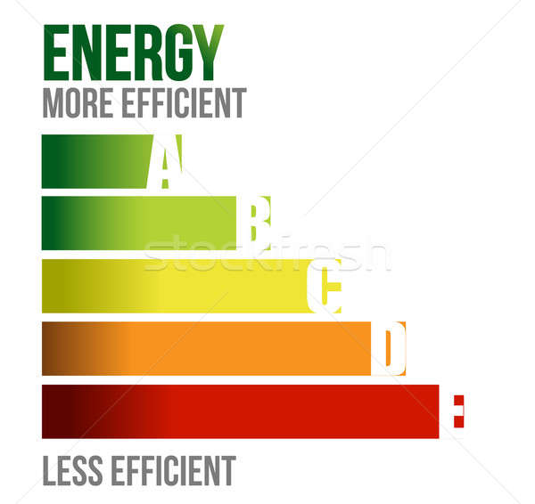  Energy efficient business graph illustration design  Stock photo © alexmillos