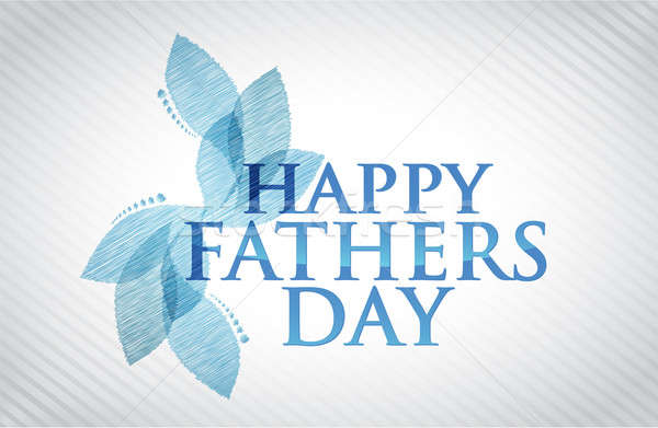 Happy fathers day card illustration design  Stock photo © alexmillos