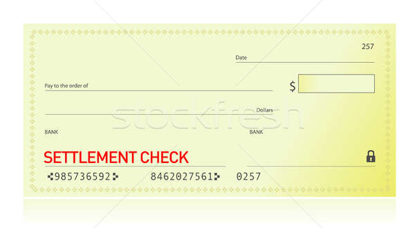 settlement check illustration design over a white background Stock photo © alexmillos