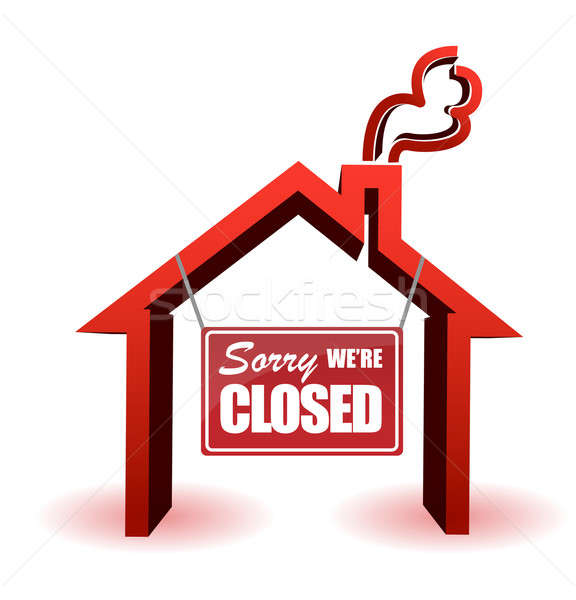 business sorry we're closed sign illustration design Stock photo © alexmillos