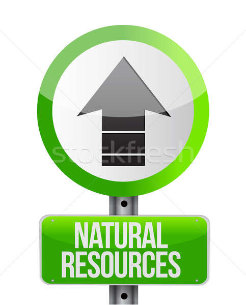 Illustration depicting a sign with a natural resources concept Stock photo © alexmillos