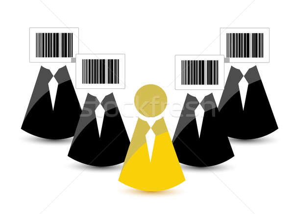 Barcode Business Hintergrund blau Grafik menschlichen Stock foto © alexmillos