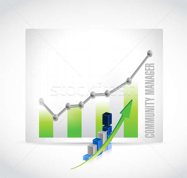 Stock photo: Community Manager business graph sign concept