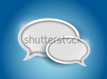 blue Speech bubble, communication concept Stock photo © alexmillos
