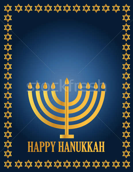 Hanukah Design illustration card Stock photo © alexmillos