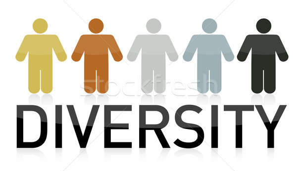 diversity people illustration design and text Stock photo © alexmillos