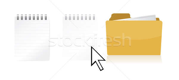 transferring files illustration design isolated over a white bac Stock photo © alexmillos