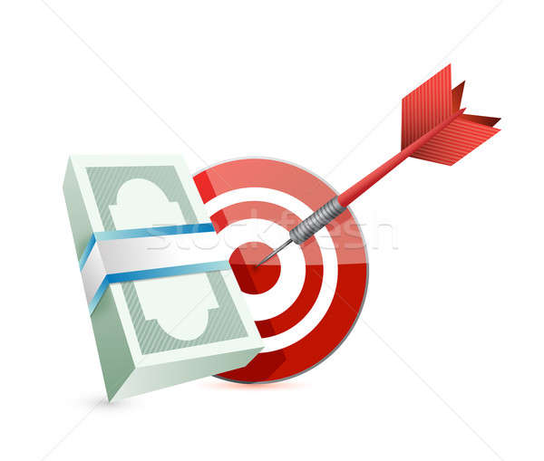 target cash money illustration design over a white background Stock photo © alexmillos