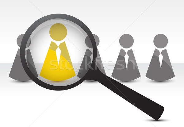 searching for talent concept illustration design over white Stock photo © alexmillos