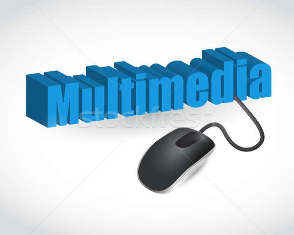 マルチメディア にログイン マウス 実例 デザイン 白 ストックフォト © alexmillos