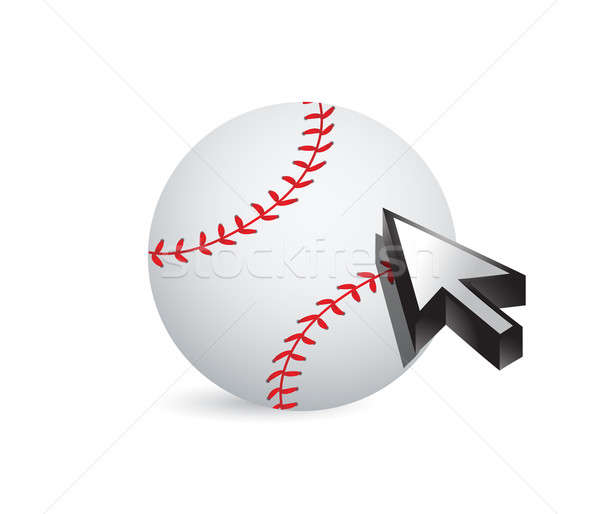 Baseball ball with cursor arrow - sport shopping  Stock photo © alexmillos