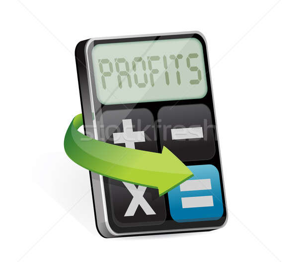 Calculator with profit on display illustration  Stock photo © alexmillos