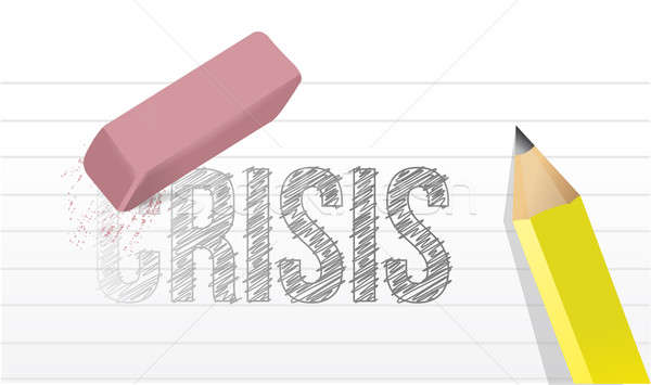 Erase crisis concept illustration design  Stock photo © alexmillos