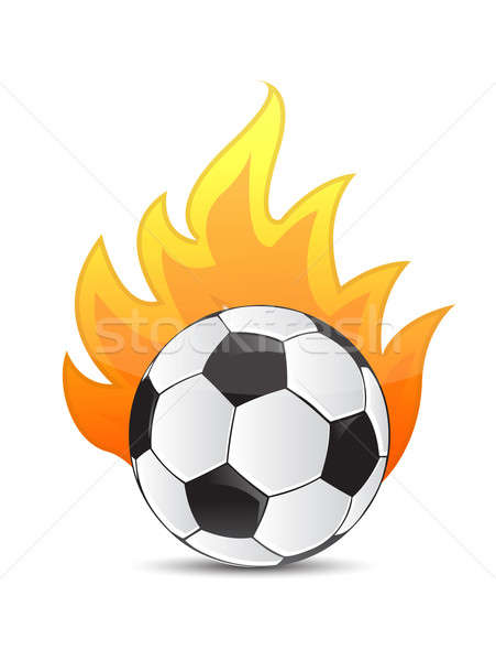 Soccer Ball in fire  Stock photo © alexmillos
