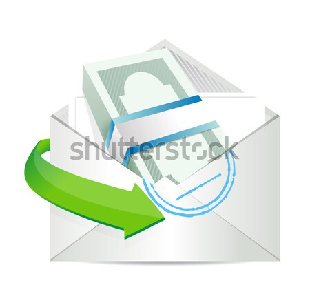 bribe envelope illustration design Stock photo © alexmillos