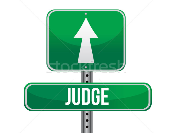судья дорожный знак иллюстрация дизайна белый бизнеса Сток-фото © alexmillos