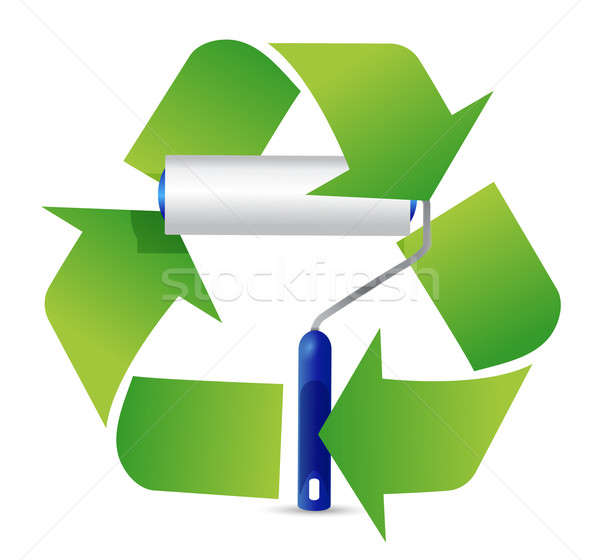 recycle paint roller illustration design over a white background Stock photo © alexmillos