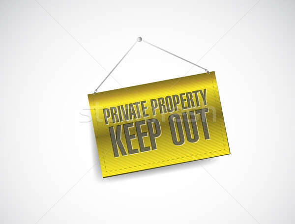 private property keep out sign banner illustration design Stock photo © alexmillos