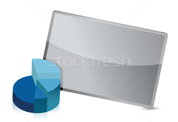 Business cirkeldiagram frame illustratie ontwerp financieren Stockfoto © alexmillos