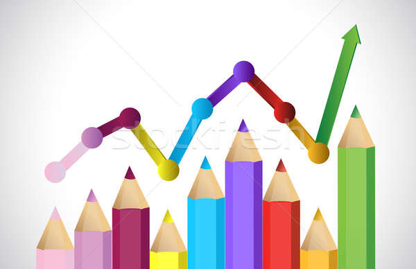 Business graph illustrating growth  Stock photo © alexmillos