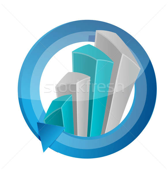 [[stock_photo]]: Graphe · d'affaires · cycle · illustration · design · affaires · signe