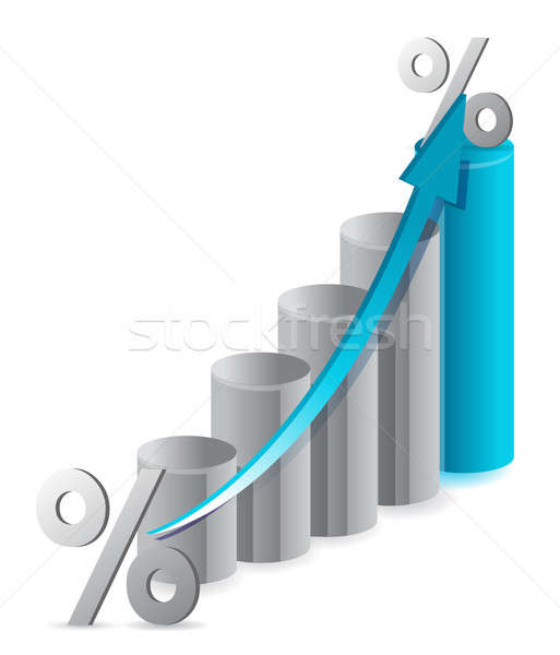 Graph and discount percentage  Stock photo © alexmillos