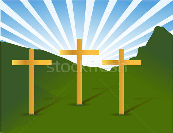 three holy crosses Stock photo © alexmillos