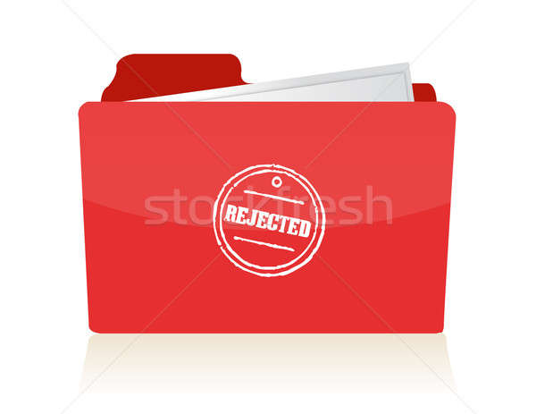 file folder with rejected documents illustration Stock photo © alexmillos