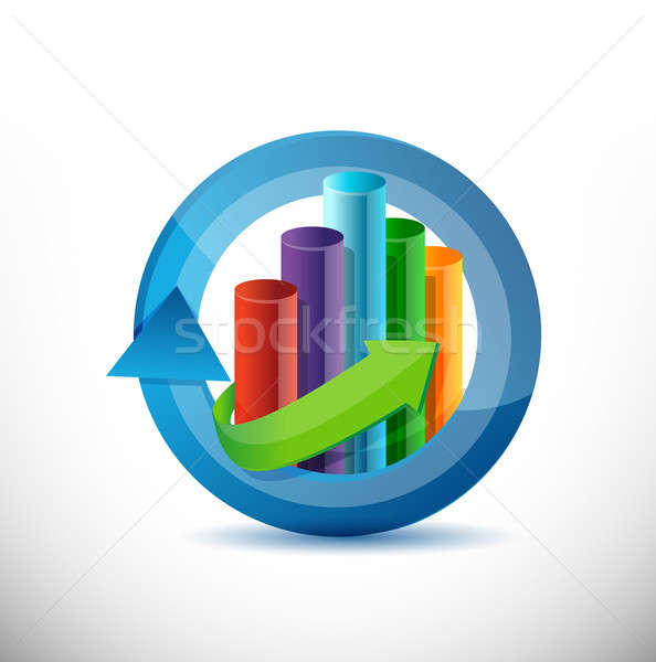 Business, cycle graph chart illustration  Stock photo © alexmillos