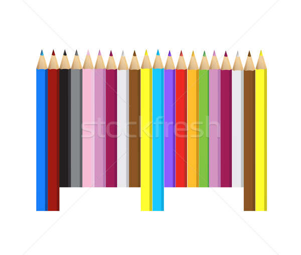 Color pencils barcode upc code  Stock photo © alexmillos