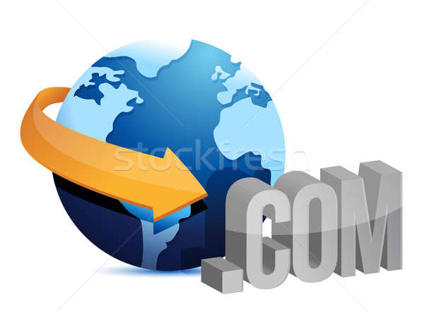 Földgömb nyíl internet kapcsolat üzlet Föld Stock fotó © alexmillos