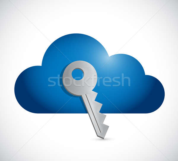 cloud computing key security concept Stock photo © alexmillos