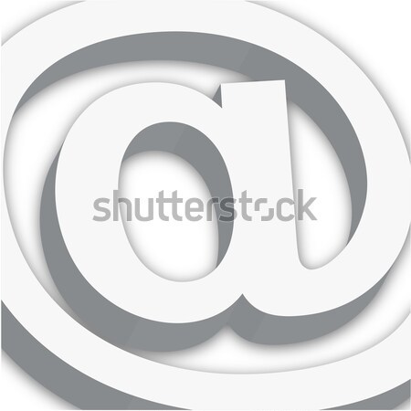 Email sign isolated on white. Vector file available Stock photo © alexmillos