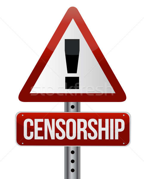 Cenzura ilustracja projektu biały telewizji Zdjęcia stock © alexmillos