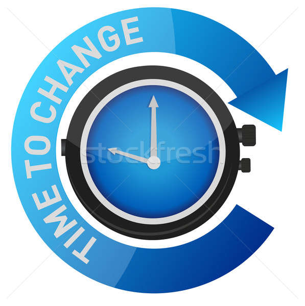 time to change concept illustration design over white Stock photo © alexmillos