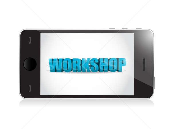 phone. workshop illustration design Stock photo © alexmillos