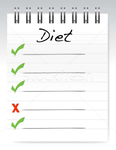 Diet concept illustration design notepad Stock photo © alexmillos