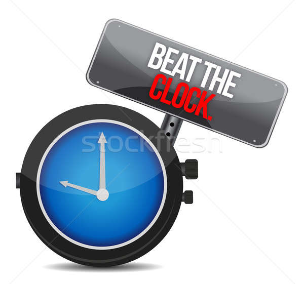 Beat the Clock concept illustration design graphic Stock photo © alexmillos