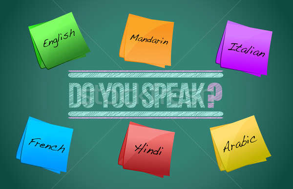 Do you speak board illustration design  Stock photo © alexmillos